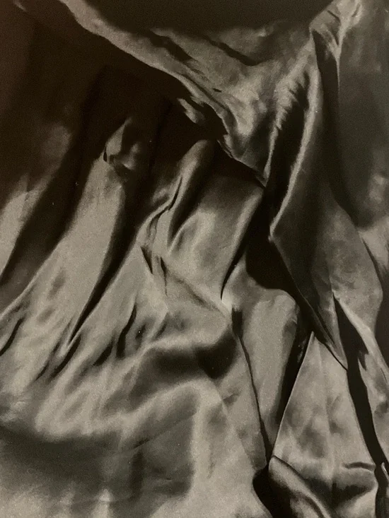 Acne Black Satin Midi Dress with Draped Scarf - Picture 7 of 10